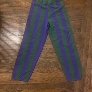 KULE Green and Purple Striped Garment
